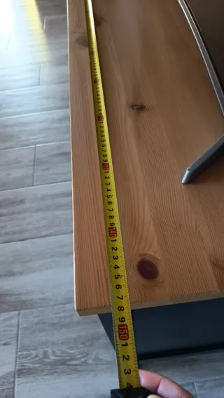 Mueble TV Ikea Negro y Madera