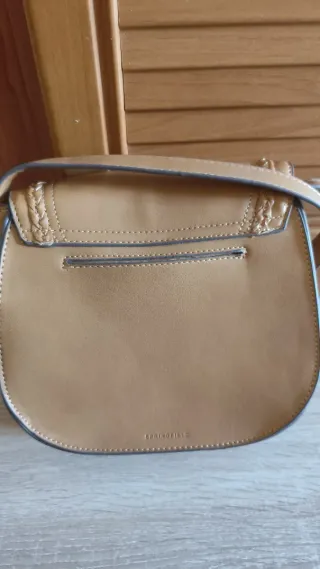 Bolso mujer   beige con trenzado