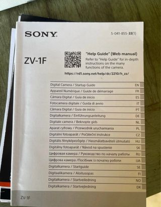 Cámara Sony ZV-1F Negra
