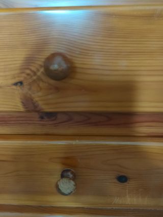 Armario 2 cuerpos y cama de pino