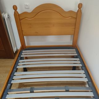 Armario 2 cuerpos y cama de pino