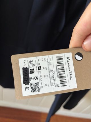 Traje azul Massimo Dutti NUEVO con Etiquetas.