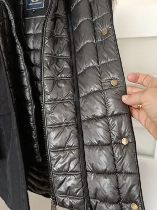 Parka Negra Henry Arroway Talla M