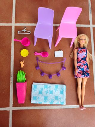 Casa Barbie con scatola e bambole