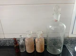 Lote 5 Frascos Farmacia Antiguos