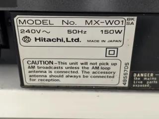 Equipo HiFi Hitachi MX-W01 para piezas