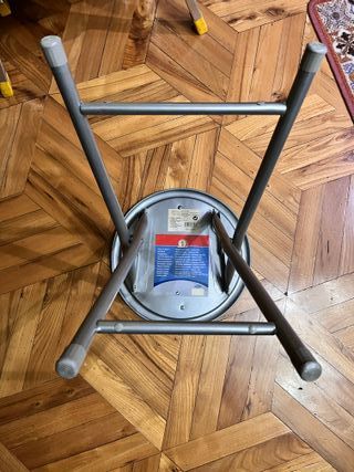 Taburete plegable metal y plástico