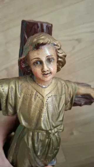 Figura grande Niño Jesús en Cruz