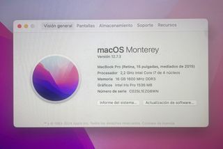 MacBook Pro 15 2015 16GB RAM 512GB SSD