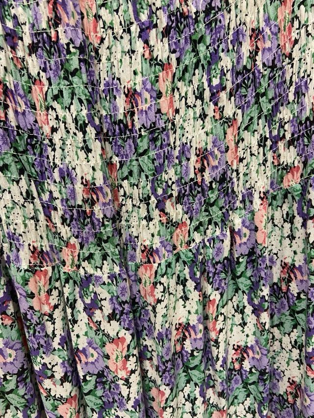 Vestido largo estampado flores Zara