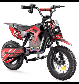 Moto Eléctrica Infantil Motocross Roja y Negra