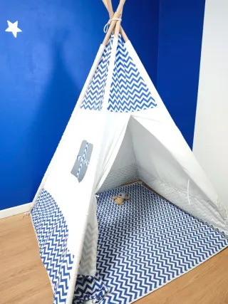 Tipi infantil con estampado de zig-zag