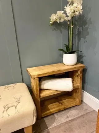 Mueble recibidor madera expositor