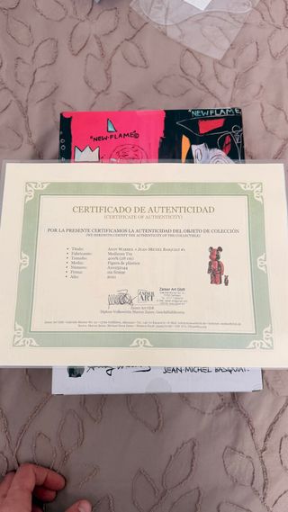 Bearbrick Warhol x Basquiat 400%+100% + Certif.