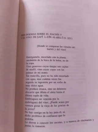 Solaz del espíritu en el Hachís y el Vino y otros