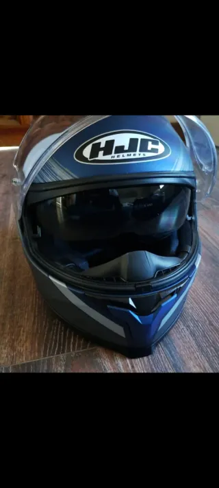 Casco HJC Azul y Gris