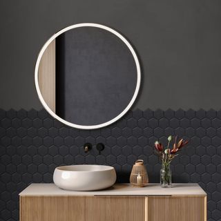 Azulejos Pared Adhesivos Hexagonales Negros