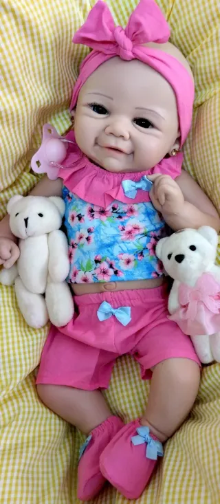 Bebé Reborn Silicona Completa 44cm