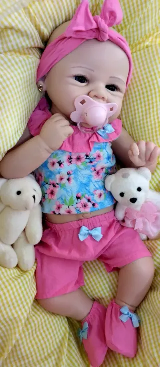 Bebé Reborn Silicona Completa 44cm
