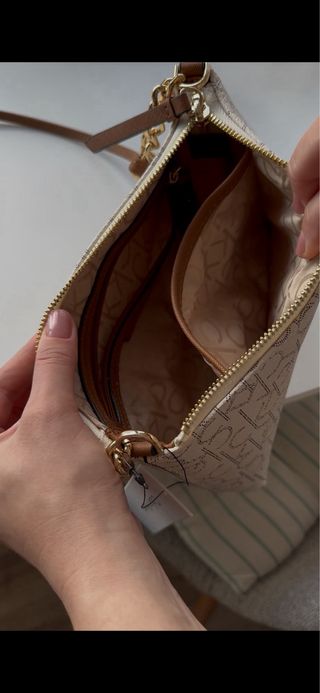 Bolso bandolera Calvin Klein blanco original