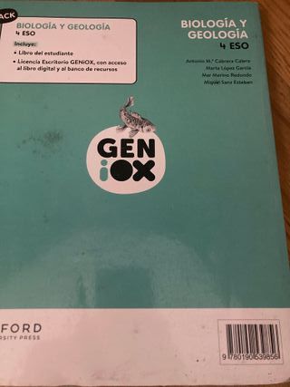 Biología y Geología 4º ESO. Libro del estudiant...