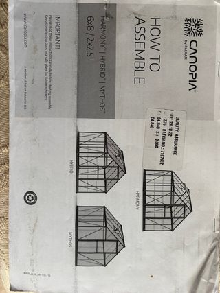 Invernadero Canopia 2x2.5, modelo Harmony
