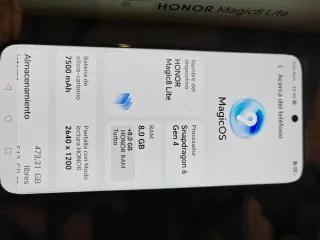 Honor Magic 8 Lite 512GB Negro