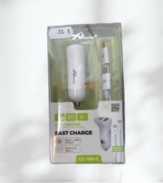 Cargador Coche Aome QC 20W USB-A/Type-C