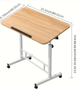 Mesa auxiliar ajustable con ruedas - Nueva (80cm)