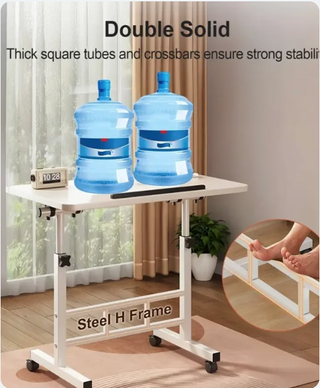 Mesa auxiliar ajustable con ruedas - Nueva (80cm)