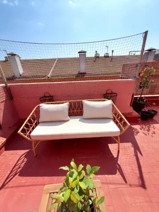 Sofá ratán sintético exterior 3 plazas