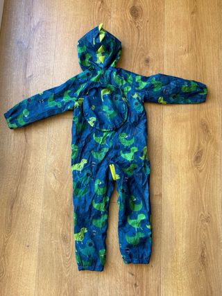 Mono de lluvia dinosaurio para bebé