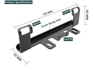 Adaptador Isofix Silla Coche Negro