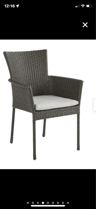 Conjunto Mesa y 4 Sillas Jardín Ratán