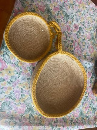 NUEVO 2 cestos MAVINN IKEA yute amarillo