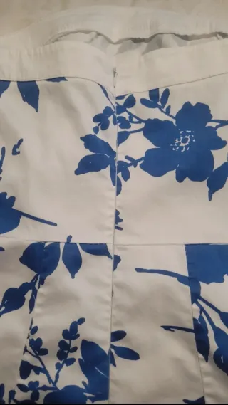 Vestido  floral azul y blanco