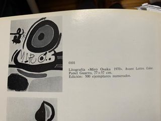 Litografía JOAN MIRO