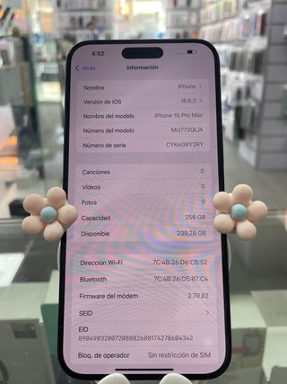 iPhone 15 Pro Max 256GB Negro