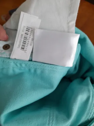 Pantalón vaquero turquesa T.11-12
