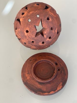 Quemador de incienso de terracota