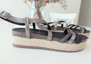 Sandalias cuña esparto talla 37 NUEVAS