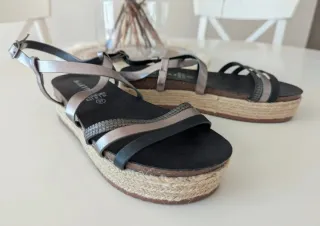 Sandalias cuña esparto talla 37 NUEVAS