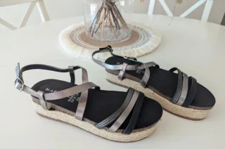 Sandalias cuña esparto talla 37 NUEVAS