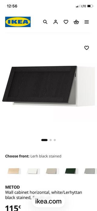 Mueble horizontal cocina blanco/negro