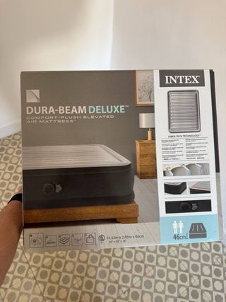 Cama inflable doble, muy cómoda