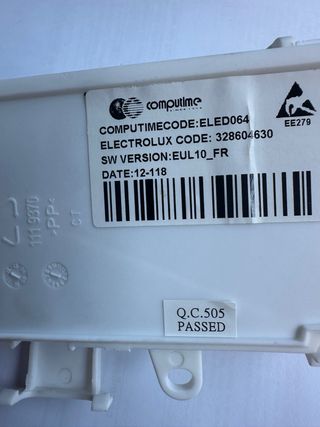 Placa Lavavajillas Electrolux ESF66085WR ELED046