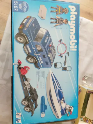 Playmobil City Action 5187 Coche Policía y Barco