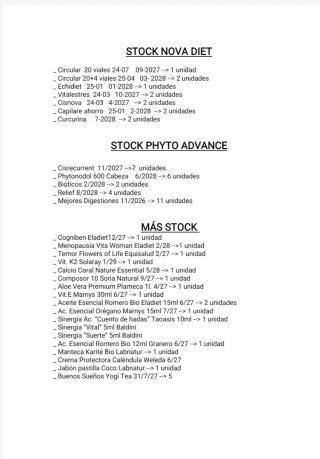 Lote de artículos de Herboristería
