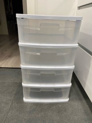 Cajonera Plástico Transparente 4 Niveles