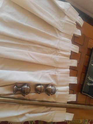Cortinas de tela beige PERFECTO ESTADO